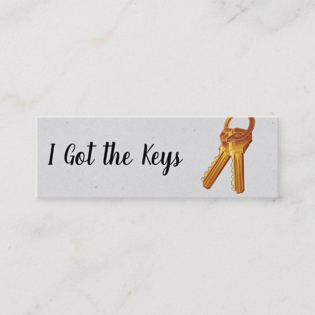 Cartão De Visita Mini Agente Imobiliário / Chaves (Frente)