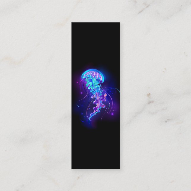 Cartão De Visita Mini Água-viva brilhante a cores (Frente)