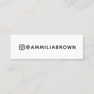 Cartão De Visita Mini Alça do Instagram   Marca de mídia social moderna