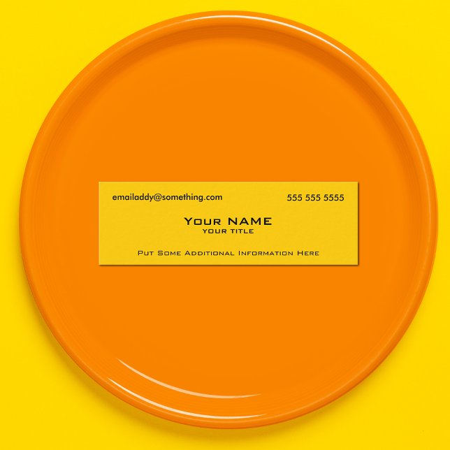 Cartão De Visita Mini Amarelo Moderno (Criador carregado)