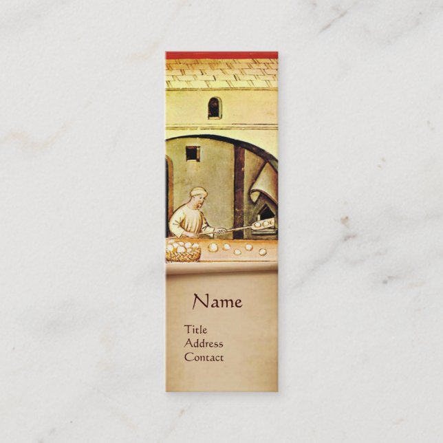 CARTÃO DE VISITA MINI ANTIQUE OVEN BAKER, COMPRO DE PÃO DE BAKERY (Frente)