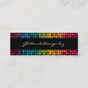 Cartão De Visita Mini Arco-íris Bizcard magro Glam