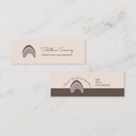 Cartão De Visita Mini Arco-Íris E Boutique Tamanho do Vestuário Preço Ta