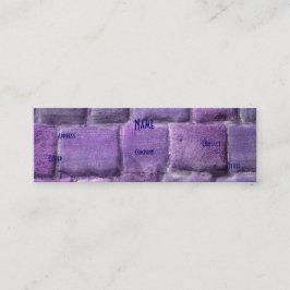 Cartão De Visita Mini Arquiteto de Sandstone Azul Roxo