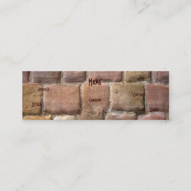 Cartão De Visita Mini Arquiteto Sandstone I (Frente)