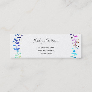 Cartão De Visita Mini Arte é individualidade