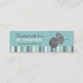 Cartão De Visita Mini Artesanato Handmade elegante listrado Knittings