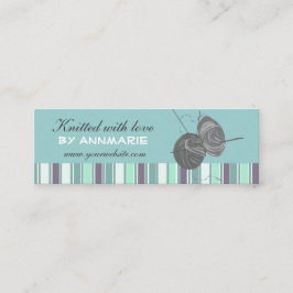 Cartão De Visita Mini Artesanato Handmade elegante listrado Knittings