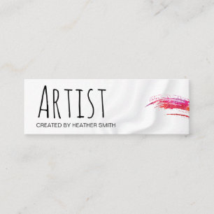 Cartão De Visita Mini Artista / Cores d'água escovadas  Pastaparia