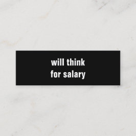 Cartão De Visita Mini artista do salário do pensamento