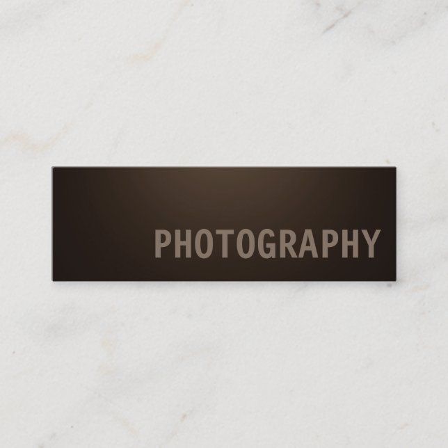 Cartão De Visita Mini Artista Fotógrafo Perfeito Sepia Brown (Frente)