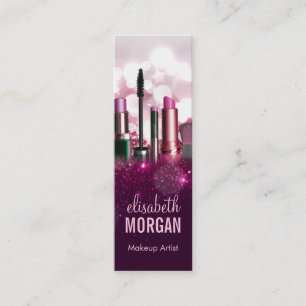 Cartão De Visita Mini Artista Makeup - Compacto Minúsculo brilhante de B