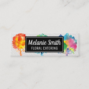 Cartão De Visita Mini Árvore de Aquarela