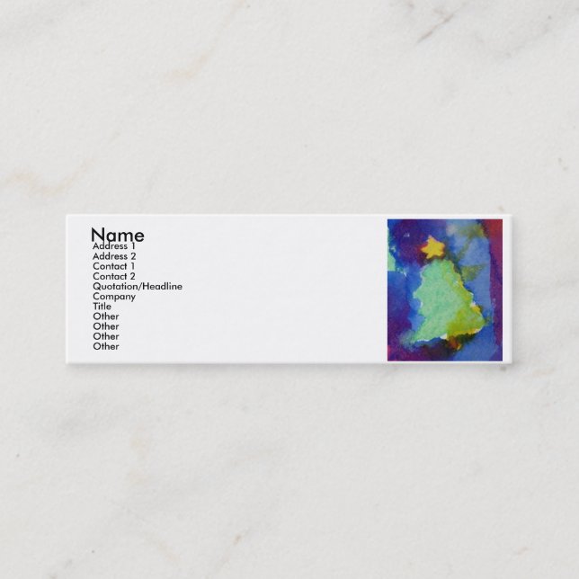 CARTÃO DE VISITA MINI ÁRVORE DE NATAL (Frente)