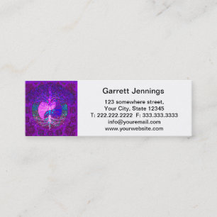 Cartão De Visita Mini Árvore do coração da vida