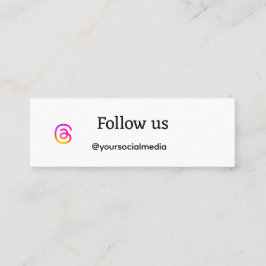 Cartão De Visita Mini as mídias sociais simples nos seguem para adiciona