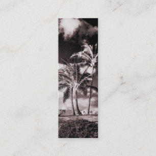 Cartão De Visita Mini As palmeiras havaianas do Sepia retro