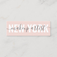 Assinatura de script de maquiagem rosa com pincel