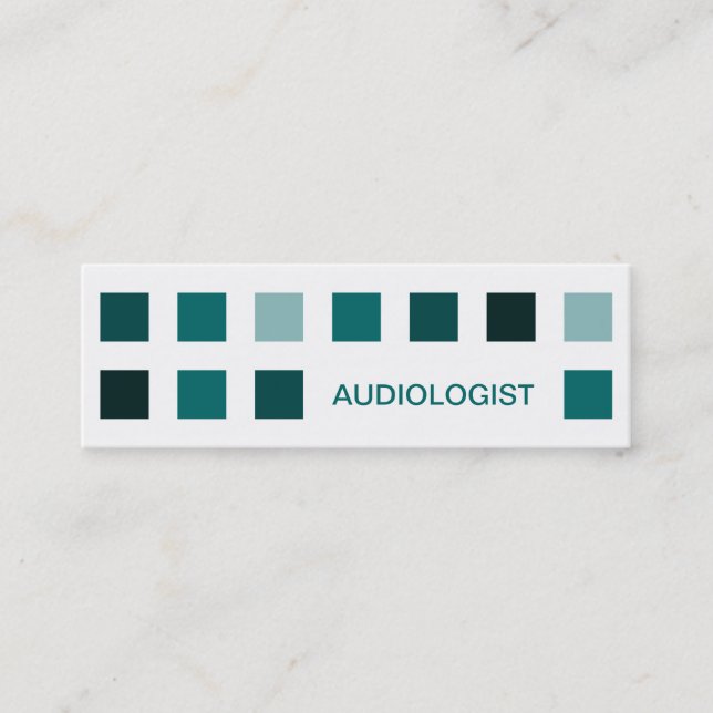 Cartão De Visita Mini AUDIÓLOGO (quadrados-mod) (Frente)