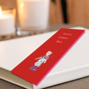 Cartão De Visita Mini Autor de Imagem Profissional de Escritor Vermelho