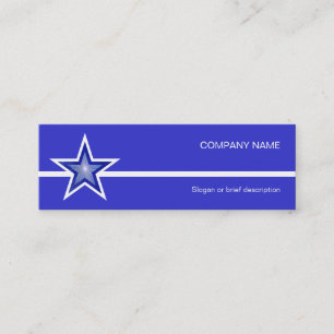 Cartão De Visita Mini Azul escuro - Estrela branca - esbranquiçada