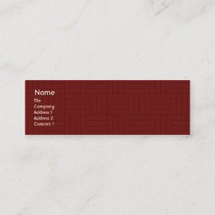 Cartão De Visita Mini Azulejo vermelho - magro