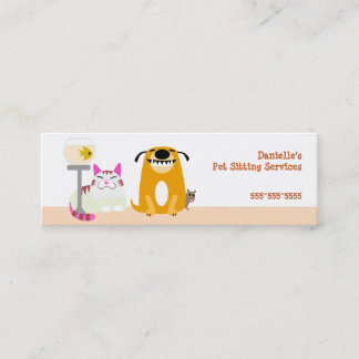 Cartão De Visita Mini Baby-sitter do animal de estimação