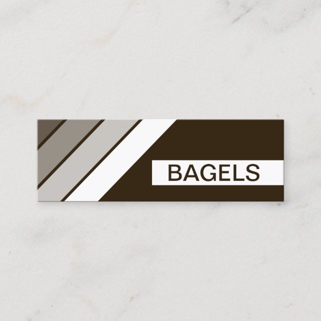 Cartão De Visita Mini BAGELS retrô (Frente)