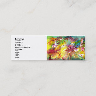 Cartão De Visita Mini BALÉ CARNIVAL / Mascarada veneziana,dança,música