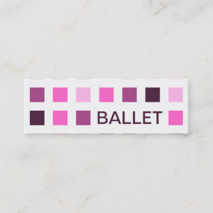 Cartão De Visita Mini BALÉ (quadrados mod)