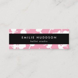 Cartão De Visita Mini Ballerina Patterna, Professora Balé, Dance Studio