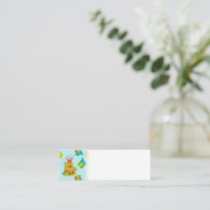 Cartão De Visita Mini Balões de Ovos de Bolos de Bolo de Bolo de Dinoss