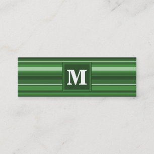 Cartão De Visita Mini Banda verde monograma