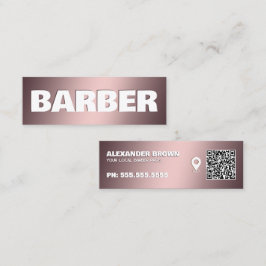 Cartão De Visita Mini Barber Google Maps QR