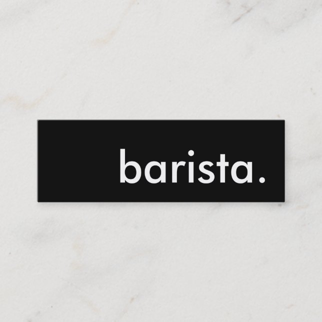 Cartão De Visita Mini barista. (Frente)