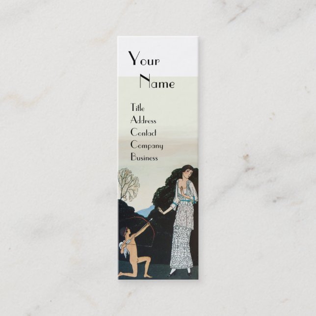 CARTÃO DE VISITA MINI BELEZA E CUPIDA - ARTISTA DO DESIGNER DE MASSA (Frente)