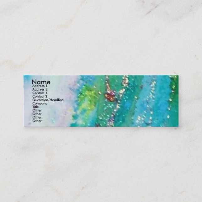 Cartão De Visita Mini Beleza Oriental, Moda, Joias (Frente)