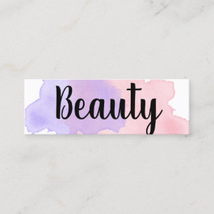 Cartão De Visita Mini Beleza roxa & cor-de-rosa moderna elegante da