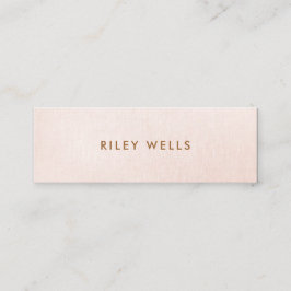 Cartão De Visita Mini Beleza Simples, Rosa claro, Minimalista