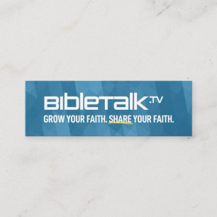 Cartão De Visita Mini BibleTalk.tv - Miniplaca promocional