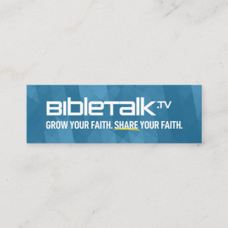 Cartão De Visita Mini BibleTalk.tv - Miniplaca promocional