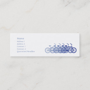 Cartão De Visita Mini Bicicleta azul - magro
