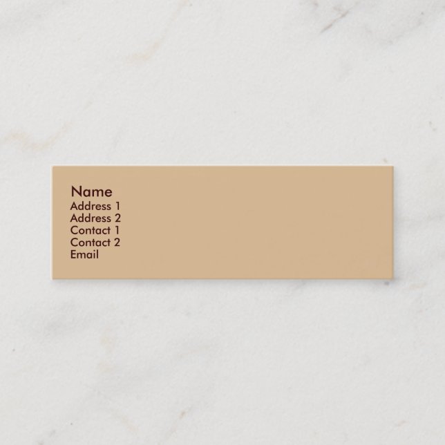 Cartão De Visita Mini Biege (Frente)