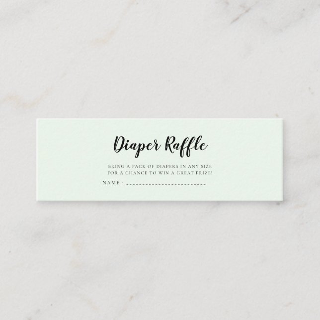 Cartão De Visita Mini Bilhete de fralda de ursos-abaulados (Frente)