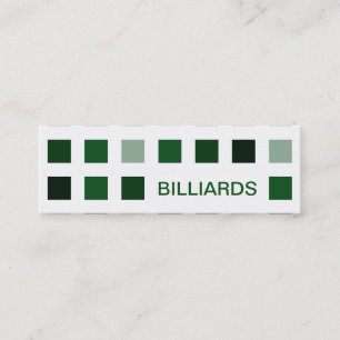 Cartão De Visita Mini BILLIARDS (quadrados modernos)