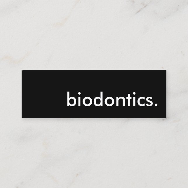 Cartão De Visita Mini biodonética. (Frente)