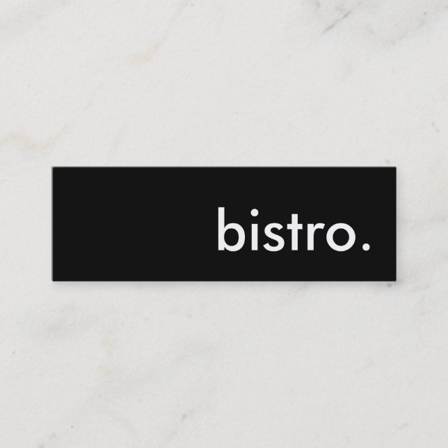 Cartão De Visita Mini bistro. (Frente)