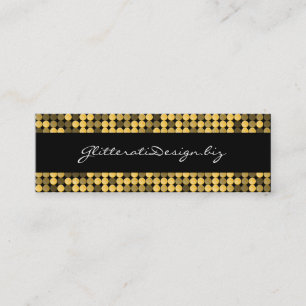 Cartão De Visita Mini Bizcard magro Glam dourado