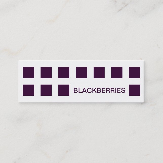 Cartão De Visita Mini BLACKBERRIES (quadrados-mod) (Frente)