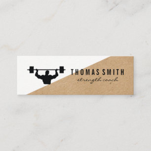 Cartão De Visita Mini Bloco pessoal da cor do instrutor do Barbell